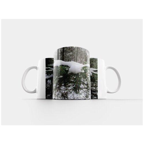 фото Кружка "лес, первый снег, зима" 320 мл lotsprints