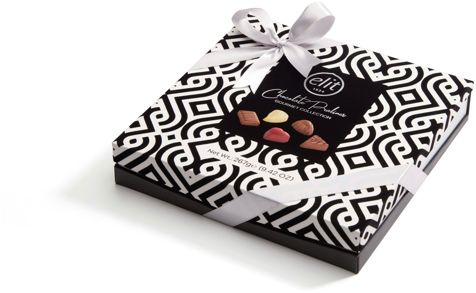 91006862 Коллекция «Gourmet». Шоколадные конфеты ассорти , черная с сумочкой 267 гр