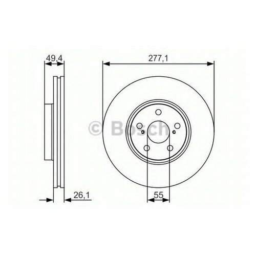 фото Тормозной диск передний 0986479s09 bosch арт. 0986479s09