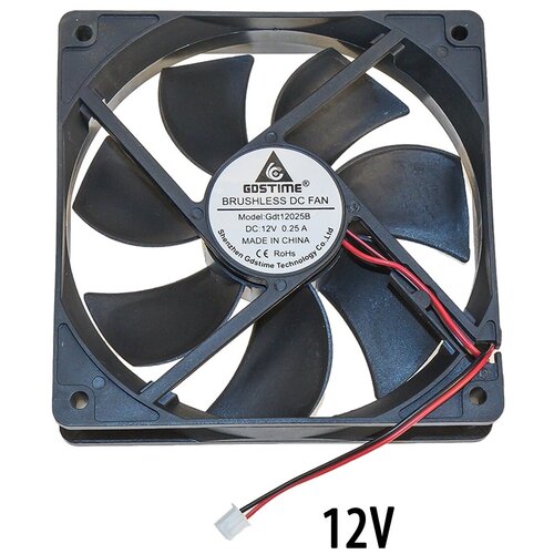 Осевой вентилятор корпусной 120х120х25мм 12 Вольт 678₽