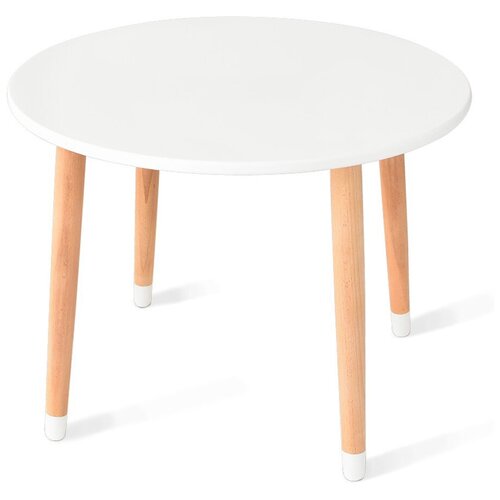 фото Детская мебель стол детский деревянный мега тойс круглый белый