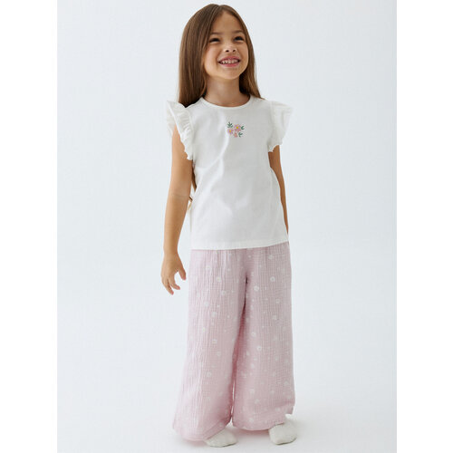 Пижама Sela, размер 98, розовый, белый
