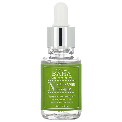 COS DE BAHA N Niacinamide 10 Serum Cыворотка для лица, 30 мл cos de baha сыворотка для лица против пигментации с арбутином и ниацинамидом an arbutin 5% niacinamide 5% serum 30 мл 2 шт