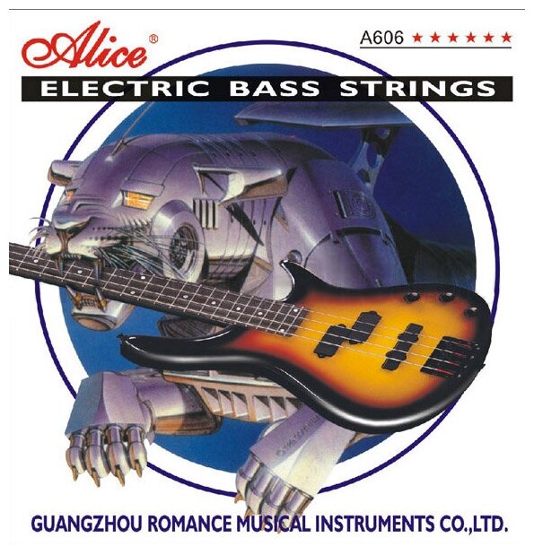 Alice A606(4)-M Комплект струн для бас-гитары, никель