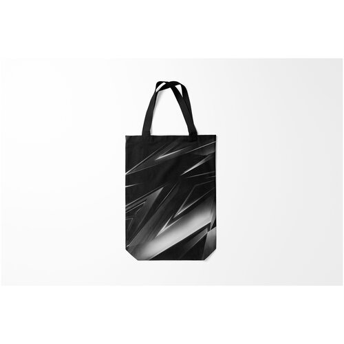 фото Сумка-шоппер / 31х42 см / тренды / геометрия geometry stripes black and white burnettie