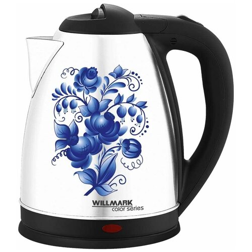 Чайник электрический WILLMARK WEK-1801GZ металл 18 л 1800 Вт рисунок Гжель 219500₽