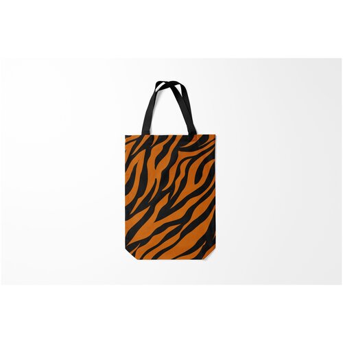 фото Сумка-шоппер / 31х42 см / популярные иллюстрации / текстуры тигровый камуфляж burnettie