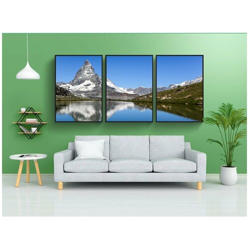 фото Набор модулных постеров для интерьера "швейцарский, церматт, рог" 60x90 см. в тубусе, без рамки lotsprints