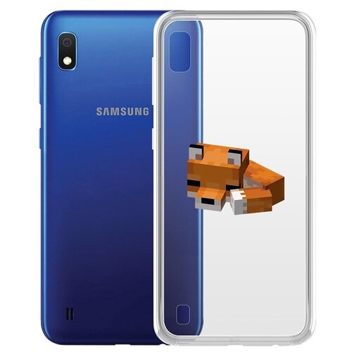 Чехол-накладка Krutoff Clear Case Спящий Лисенок для Samsung Galaxy A10 (A105)