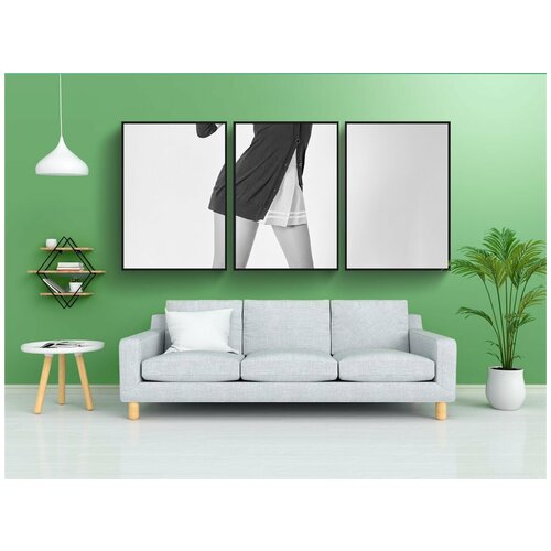 фото Набор модулных постеров для интерьера "школьница, девушка, японская школьница" 60x90 см. в тубусе, без рамки lotsprints