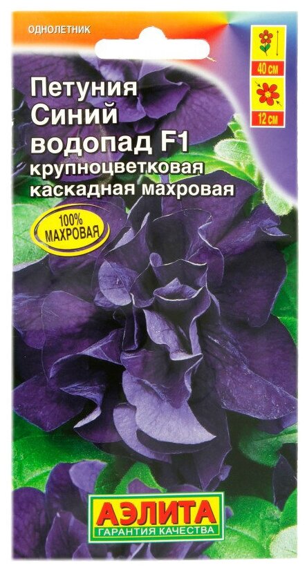 Петуния каскадная махровая «Синий водопад» F1 Аэлита - фото №1