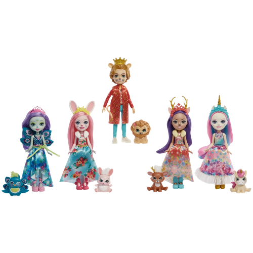 Набор Enchantimals Королевские друзья куклы с питомцами GYN58 кукла манекен карапуз enchantimals бри кроля 30 см ench style bunny розовый