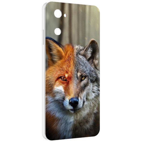 Чехол MyPads волк-лиса для UleFone Note 12 / Note 12P задняя-панель-накладка-бампер