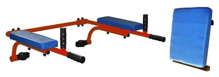 Брусья откидные со спинкой для ДСК Юный Атлет, красный