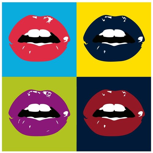 выразительные губы раскраска картина по номерам на холсте Губы Раскраска картина по номерам на холсте
