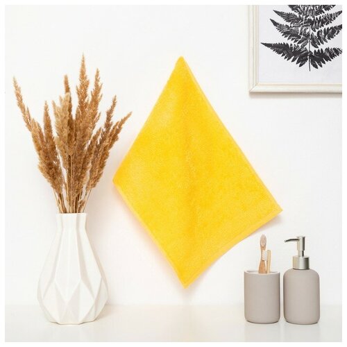 фото Полотенце махровое "этель" 30*60 см, цв. желтый, 100% хлопок, 340 г/м2
