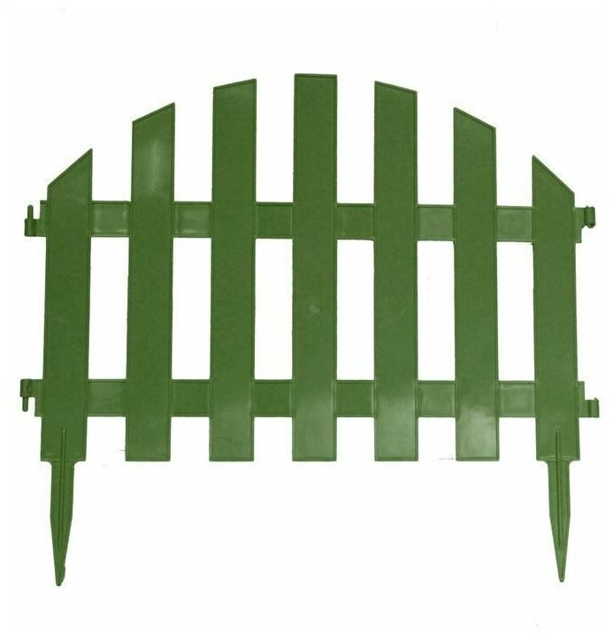 Заборчик «Уютный сад» зеленый 1 секция
