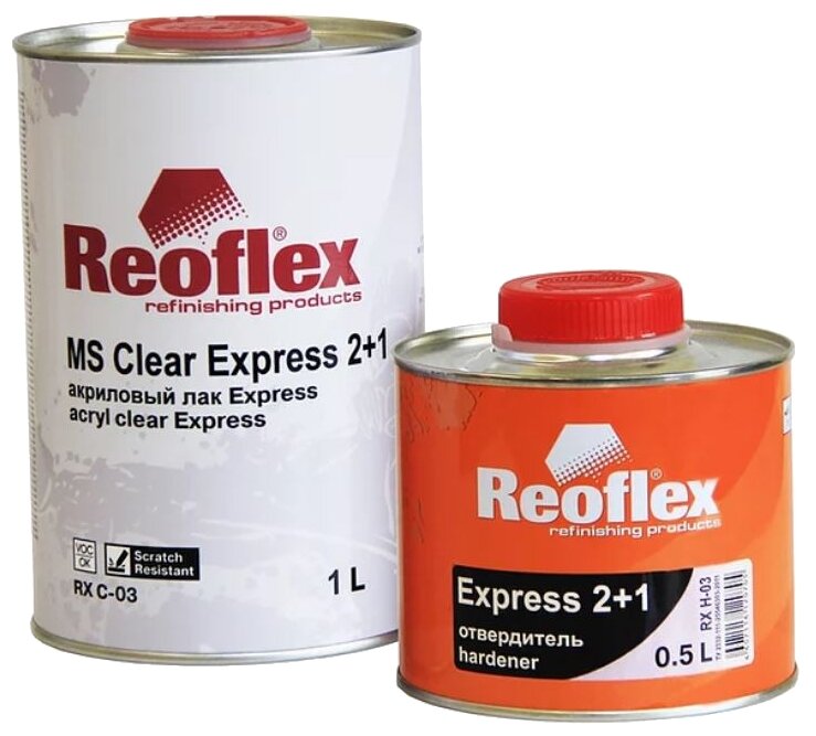 Комплект (отвердитель для лака лак) REOFLEX MS Clear Express 2+1 2 шт.