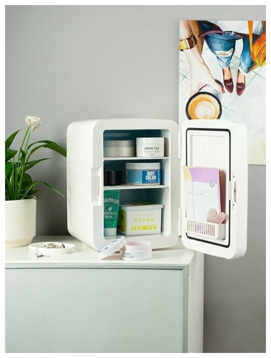Мини-холодильник для косметики и лекарств Coolboxbeauty Display, 10 литров, белый - фотография № 5