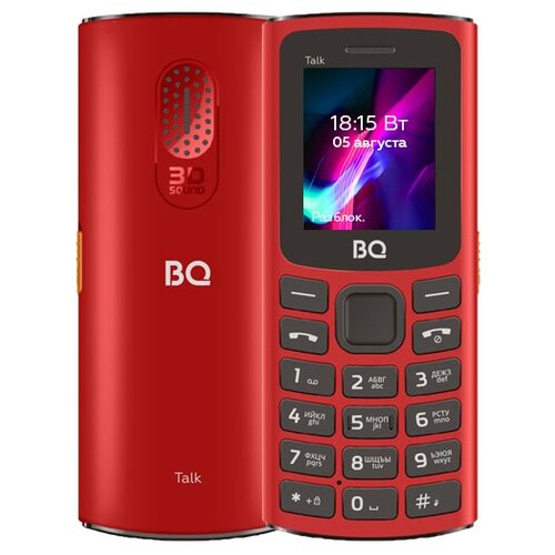 Телефон BQ 1862 Talk, SIM+nano SIM, красный сотовый телефон bq 2457 jazz black