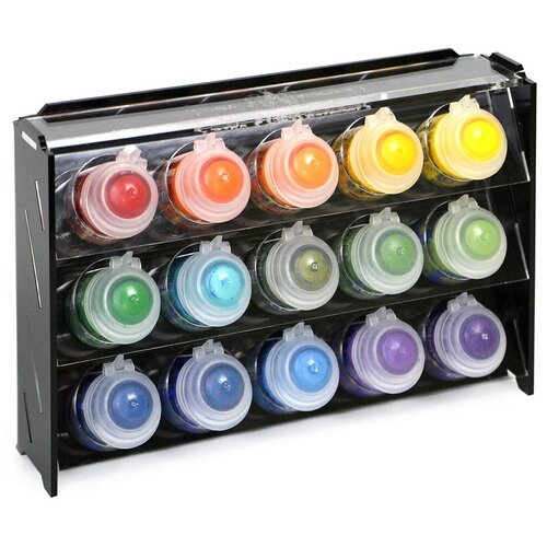 Подставка пластиковая чёрная для красок 15 баночек Mk-1 (Citadel)