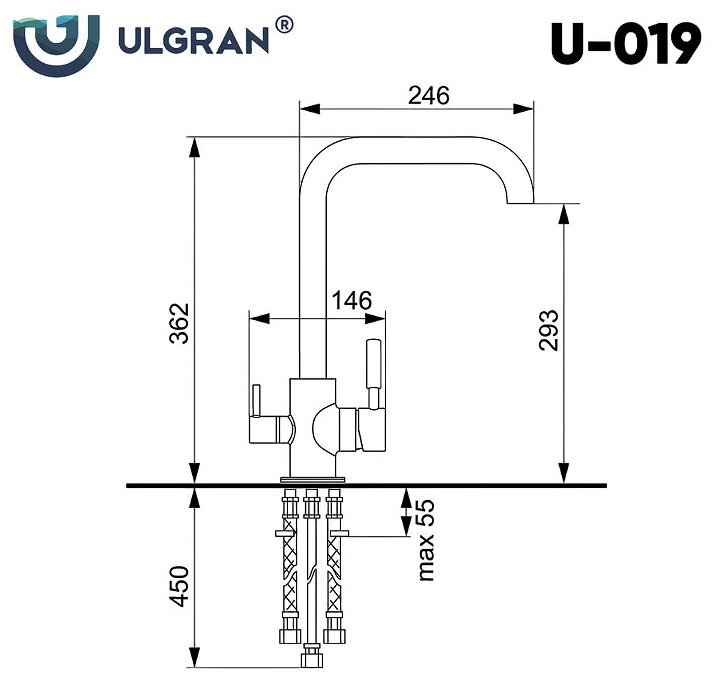 Смеситель для кухни Ulgran - фото №13