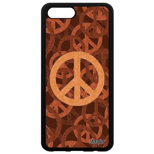 фото Красивый чехол на телефон // honor v10 / view 10 // "peace and love" стиль пацифизм, utaupia, светло-коричневый