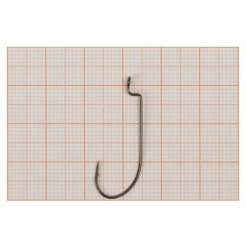 фото Крючки yugana "o'shaughnessy worm № 4", офсетные, 5 штук в упаковке, цвет черный mikimarket