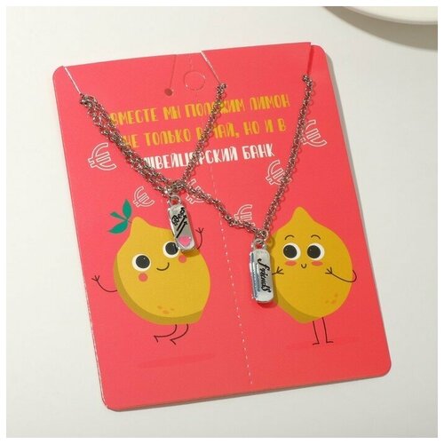 фото Кулоны "неразлучники" скейт с сердцем, цвет сине-розовый в серебре, 48 см mikimarket