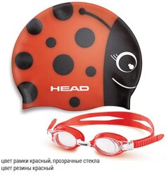 Комплект для плавания HEAD METEOR , Цвет - божья коровка; Материал - Силикон 100%
