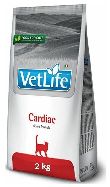 Корм Farmina Vet Life Cardiac для кошек при сердечно-сосудистых заболеваниях, 2 кг - фотография № 7