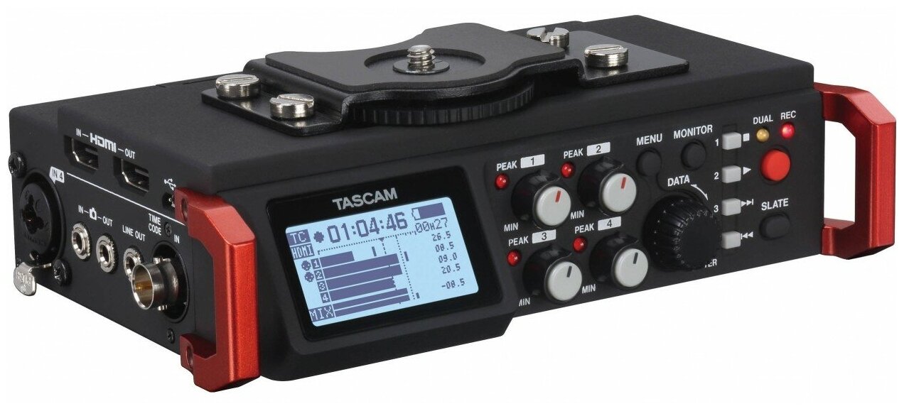 Tascam DR-701D 6-канальный портативный аудиорекордер для DSLR камер , WAV/BWF, карты SD/SDHC/SDXC, T