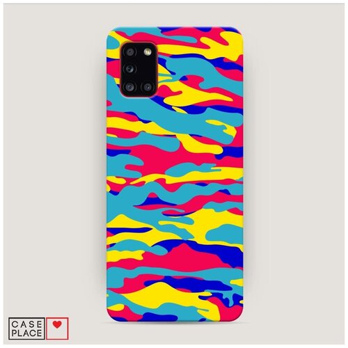 фото Чехол пластиковый samsung galaxy a31 ярко-розовый камуфляж case place