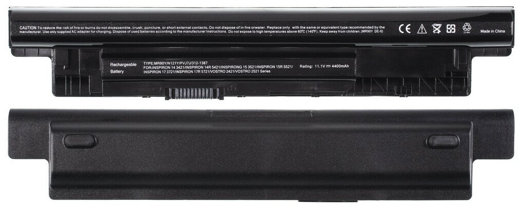 Аккумулятор / батарея для Dell Inspiron 15 (3521), 15 (3542), 15 (3537), 17R (5721), 17R (5737), 17 (3721) / MR90Y / 11,1V / 4400mAh / 49Wh - фотография № 2
