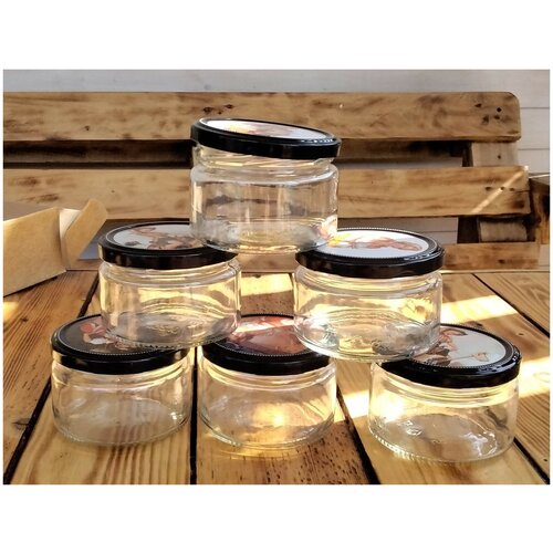 Набор банок для консервирования 250 мл Шайба 6шт с крышками Пин-ап