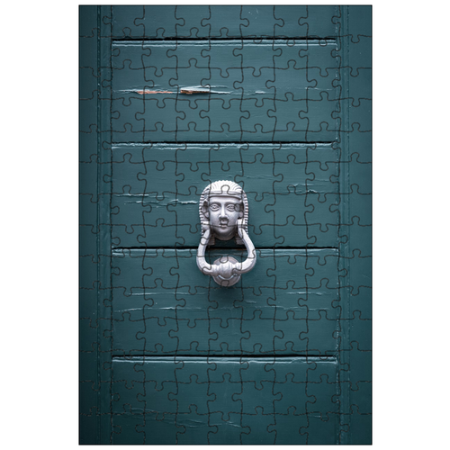 фото Магнитный пазл 27x18см."дверной молоток, дверь, дом" на холодильник lotsprints