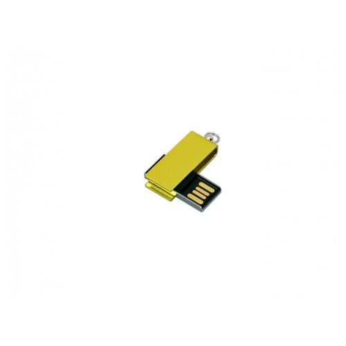 Металлическая флешка с мини чипом в цветном корпусе (64 Гб / GB USB 2.0 Желтый/Yellow minicolor1 Флэш корпус для usbsouvenir 520H)