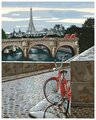 Картина по номерам Paintboy (Premium) "Велопрогулка по Парижу", 40x50см