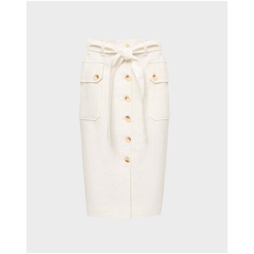 фото Юбка ummami на пуговицах лен 615 (белый 44/170)