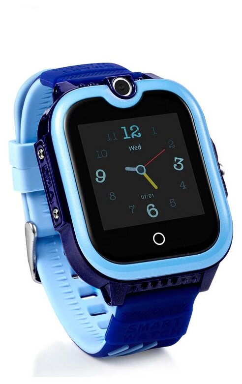 Детские умные часы Smart Baby Watch Wonlex KT13 GPS, WiFi, камера, голубые (водонепроницаемые)