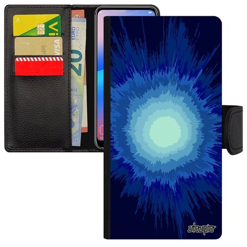 фото Противоударный чехол- книжка на телефон // samsung galaxy s7 edge // "большой взрыв" поток солнце, utaupia, синий