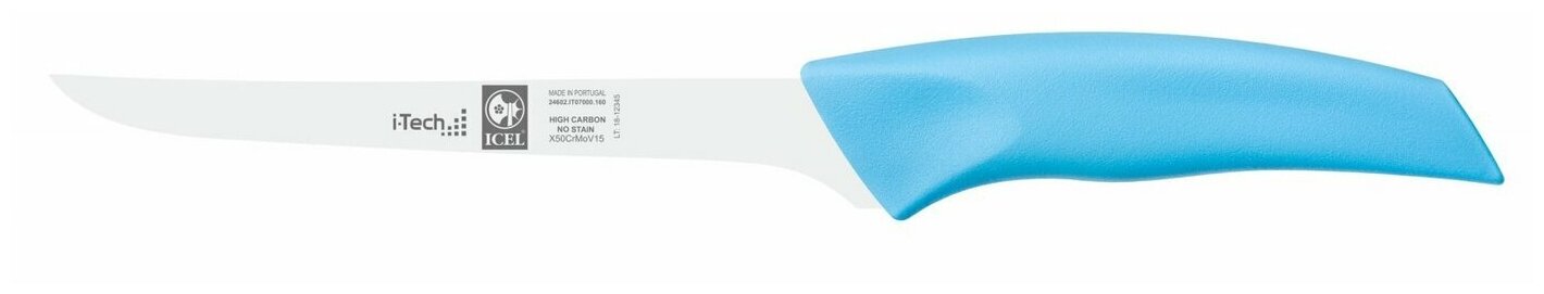 Нож филейный 160/280 мм. голубой I-TECH Icel