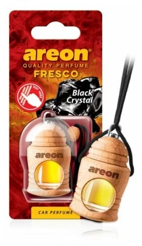 Ароматизатор AREON подвесной боченок деревянный на жидкой основе FRESCO BLACK CRISTAL