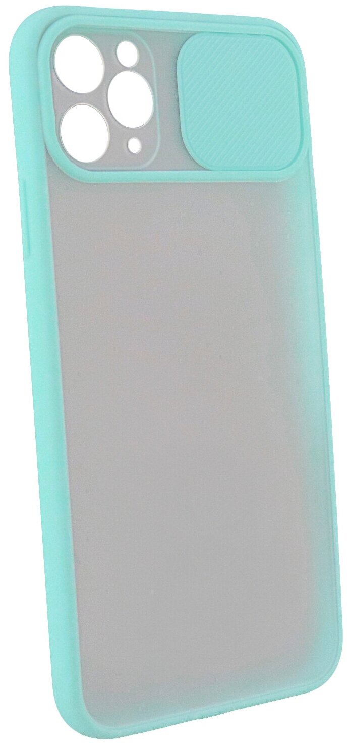 Чехол защитный TPU+PC с крышкой LuxCase для Apple iPhone 11 Pro, Мятный, 2 мм - фото №1