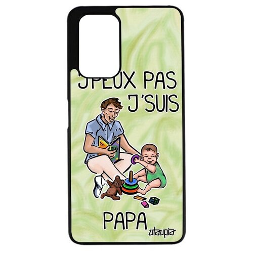 фото Чехол для // xiaomi redmi 9t // "не могу - стал папой!" семья прикольный, utaupia, голубой