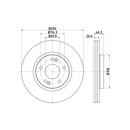 фото Диск тормозной | перед | nisshinbo nd6021k