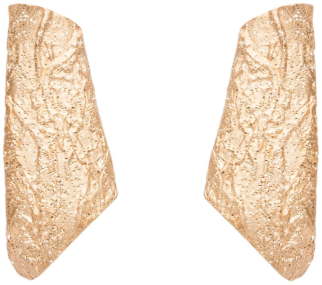 Серьги, серебро, 925 проба, золочение