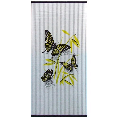 фото Гибкий настенный обогреватель бархатный сезон бабочки желтые на белом (для помещений) (58х120 см)