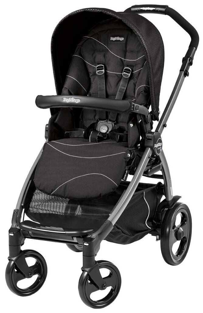 Прогулочная коляска Peg Perego Book 51 Pop Up Sportivo (шасси Titania W/Handle Black), Bloom Black