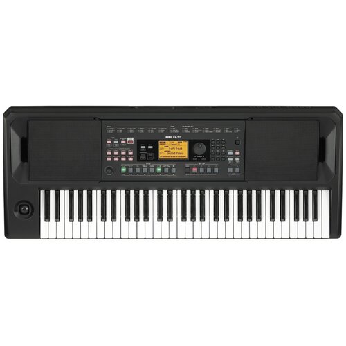 фото Korg ek-50 синтезатор с автоаккомпаниментом 61 клавиша, полифония 64 голоса, подставка для нот